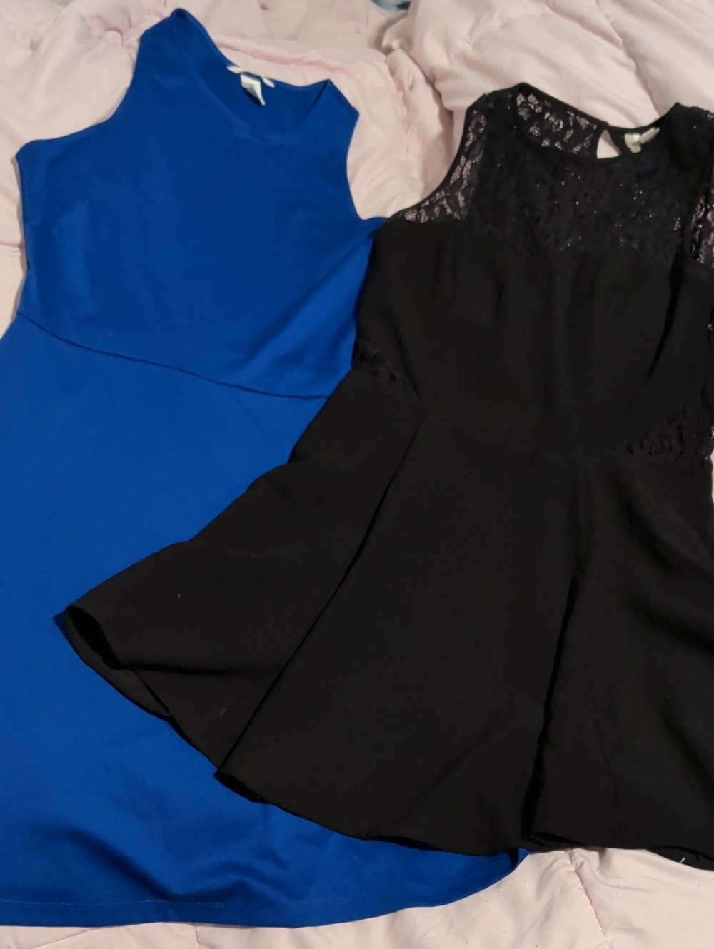 Women's Sleeveless Blue and Black H & M Dresses Size Large